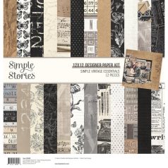   Simple Stories Scrapbook papírkészlet 12" (30 cm) - Collection Kit - Simple Vintage Essentials (1 csomag)