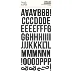   Simple Stories Matrica  - Foam Alphas Vintage Black - Simple Vintage Essentials (2 ív)