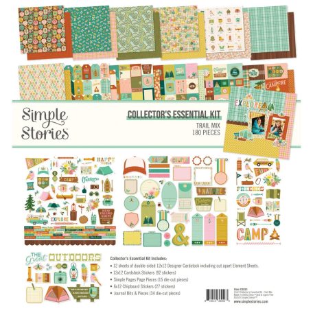 Simple Stories Scrapbook papírkészlet 12" (30 cm) - Collector's Essential Kit - Trail Mix (1 csomag)