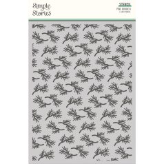   Simple Stories Stencil 6"x8" - Pine Branch - Trail Mix (1 db)
