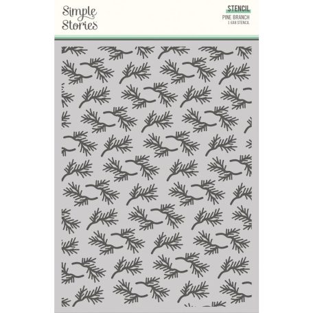 Simple Stories Stencil 6"x8" - Pine Branch - Trail Mix (1 db)