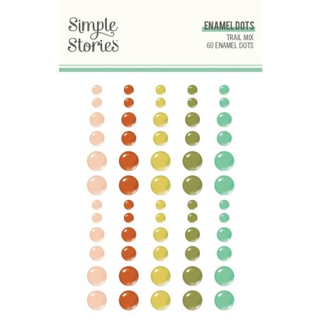 Simple Stories Díszítőelem  - Enamel Dots - Trail Mix (1 ív)