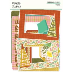  Simple Stories Chipboard  - Chipboard Frames - Trail Mix (1 csomag)
