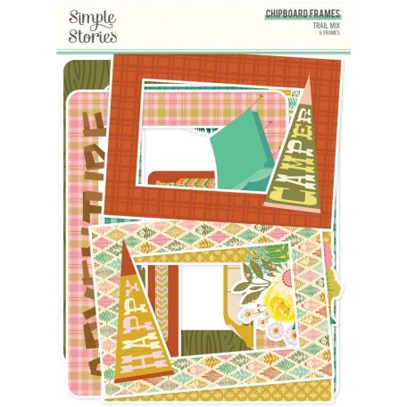 Simple Stories Chipboard  - Chipboard Frames - Trail Mix (1 csomag)