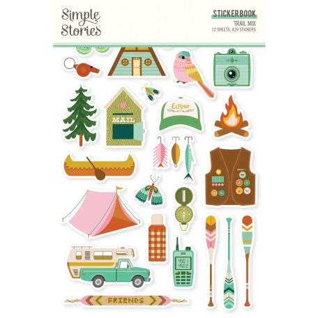 Simple Stories Matrica  - Sticker Book - Trail Mix (12 ív)