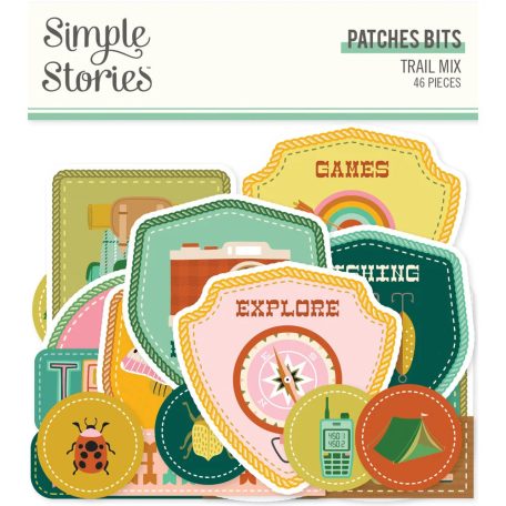 Simple Stories Kivágatok  - Patches Bits - Trail Mix (1 csomag)