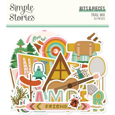 Simple Stories Kivágatok  - Bits & Pieces - Trail Mix (1 csomag)