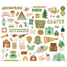 Simple Stories Kivágatok  - Bits & Pieces - Trail Mix (1 csomag)