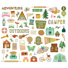   Simple Stories Kivágatok  - Bits & Pieces - Trail Mix (1 csomag)