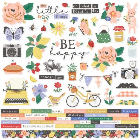 Simple Stories Matrica 12" (30 cm) - Cardstock Stickers - The Little Things (1 ív)