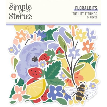 Simple Stories Kivágatok  - Floral Bits - The Little Things (1 csomag)