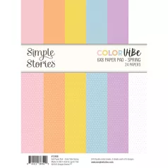  Simple Stories Papírkészlet 6"x8" - Paper Pad Spring - Color Vibe (24 lap)