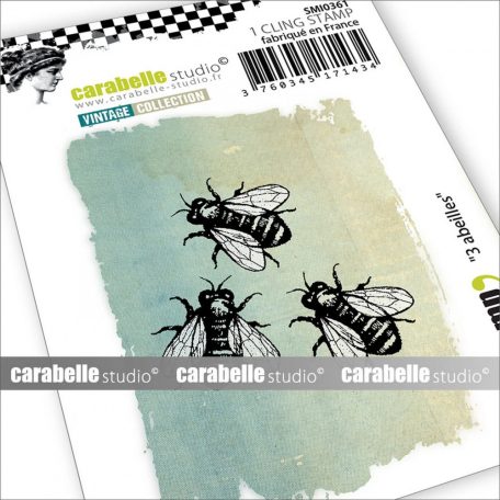 Carabelle Studio Gumibélyegző Small - 3 Abeilles - Cling Stamp (1 db)