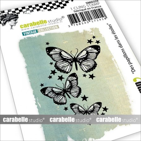 Carabelle Studio Gumibélyegző Small - Des Papillons Dans Les Étoiles - Cling Stamp (1 db)