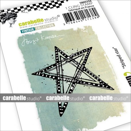 Carabelle Studio Gumibélyegző Small - Striped Star - Cling Stamp (1 db)