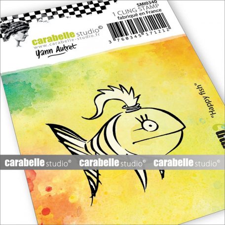 Carabelle Studio Gumibélyegző Small - Happy Fish By Yann Autret - Cling Stamp (1 db)