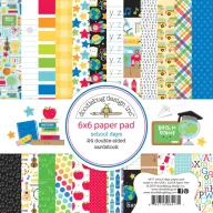   Doodlebug Design Scrapbook Papírkészlet 6" (15 cm) - School Days - Kétoldalas - Paper Pad (24 lap)