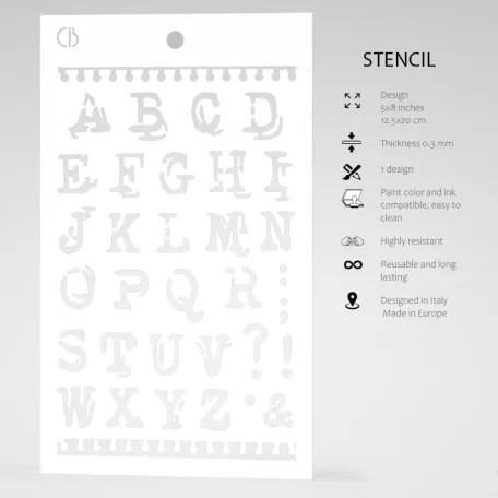 Ciao Bella Stencil 12x20cm - Reporter  - Texture Stencil (1 db)