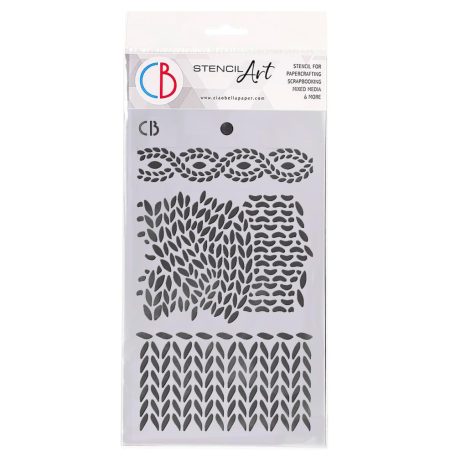 Ciao Bella Stencil 12x20cm - Knitting  - Texture Stencil (1 db)