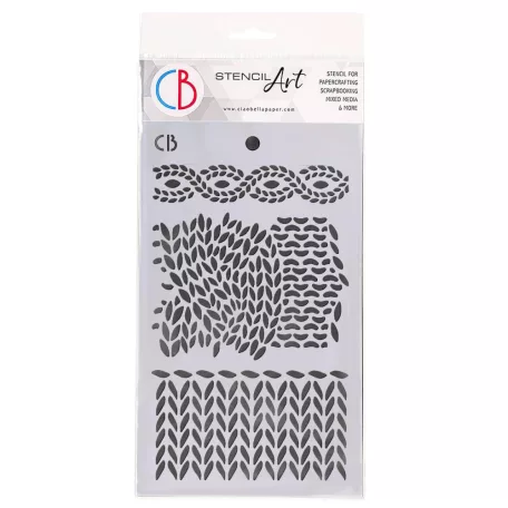 Ciao Bella Stencil 12x20cm - Knitting  - Texture Stencil (1 db)