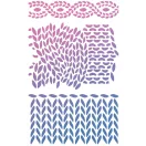 Ciao Bella Stencil 12x20cm - Knitting  - Texture Stencil (1 db)