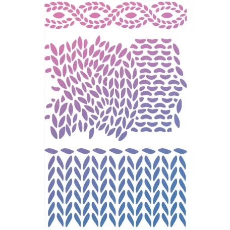 Ciao Bella Stencil 12x20cm - Knitting  - Texture Stencil (1 db)