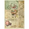 Stamperia Rizspapír A4 - Around the World - Post Card - Rice Paper (1 ív)