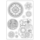 Stamperia Szilikon öntőforma A6 - Around the World - Mechanisms - Silicon Mould (1 db)