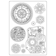   Stamperia Szilikon öntőforma A6 - Around the World - Mechanisms - Silicon Mould (1 db)