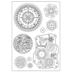   Stamperia Szilikon öntőforma A6 - Around the World - Mechanisms - Silicon Mould (1 db)