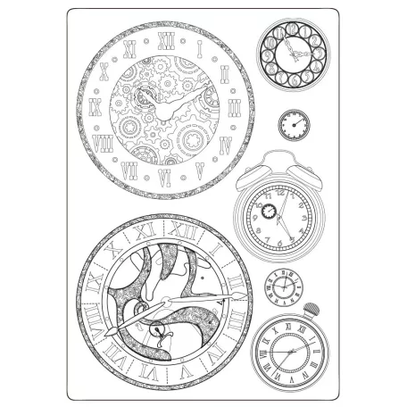 Stamperia Szilikon öntőforma A6 - Around the World - Clocks - Silicon Mould (1 db)