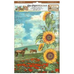   Stamperia Rízspapír készlet A4 - Sunflower Art - Rice Paper Selection (6 ív)