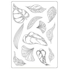   Stamperia Szilikon öntőforma A6 - Sunflower Art - Leaves - Silicon Mould (1 db)