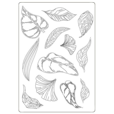 Stamperia Szilikon öntőforma A6 - Sunflower Art - Leaves - Silicon Mould (1 db)
