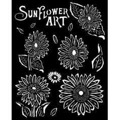   Stamperia Vastag stencil 20x25 cm - Sunflower Art - Sunflowers - Thick Stencil  (1 ív)