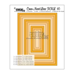   CREAlies vágósablon - Téglalapok - XXL10 - Crea-Nest-Lies (12 db)