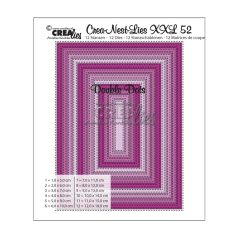   CREAlies vágósablon - Téglalapok dupla pontokkal - XXL52 - Crea-Nest-Lies (12 db)