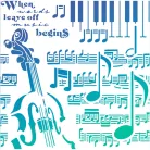 Ciao Bella Stencil 8" (20 cm) - Music Begins  - Texture Stencil (1 db)