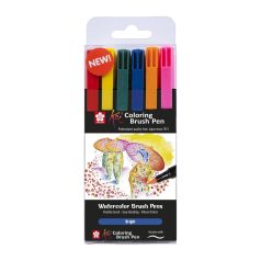   Sakura Ecsetfilc készlet - Bright - Sakura Koi Colouring Brush Pen (6 db)