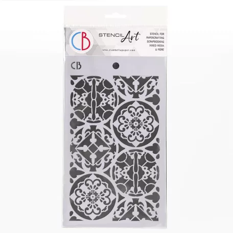 Ciao Bella Stencil 12x20cm - Talaveras  - Texture Stencil (1 db)