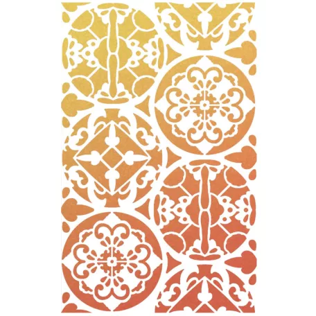 Ciao Bella Stencil 12x20cm - Talaveras  - Texture Stencil (1 db)