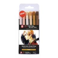   Sakura Ecsetfilc készlet - Portrait - Sakura Koi Colouring Brush Pen (6 d