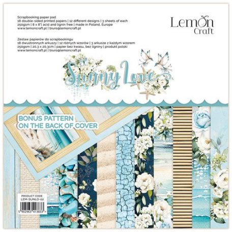 LemonCraft Papírkészlet 8" (20 cm) - Sunny Love - Scrapbooking Paper Pad (1 csomag)
