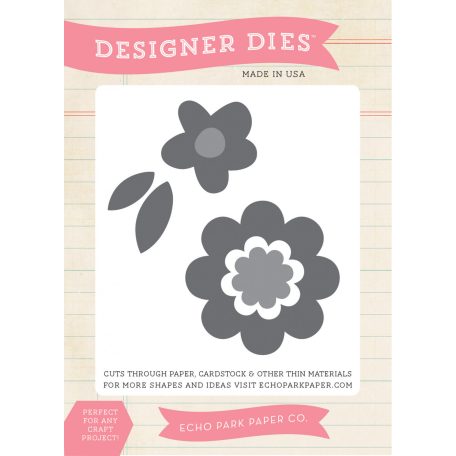 Echo Park vágósablon - Flower - Designer Dies (1 csomag)