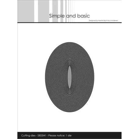 Simple and Basic vágósablon - Vékony ovális keretek - Thin Frames – Oval - Cutting Dies (1 db)