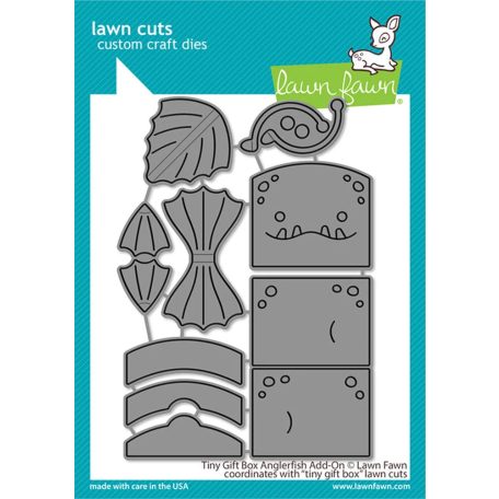 Lawn Fawn Vágósablon LF3184 - Tiny Gift Box Anglerfish Add-On - Lawn Cuts (1 csomag)
