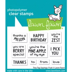   Lawn Fawn Szilikonbélyegző LF3171 - Tiny Tags Sayings: Fruit - Clear Stamps (1 csomag)
