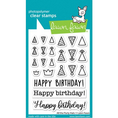 Lawn Fawn Szilikonbélyegző LF2872 - All The Party Hats - Clear Stamps (1 csomag)