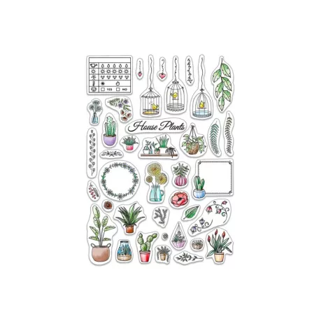 Ciao Bella Szilikonbélyegző - BuJo House Plants - Clear Stamp Set 6"x8" (1 csomag)
