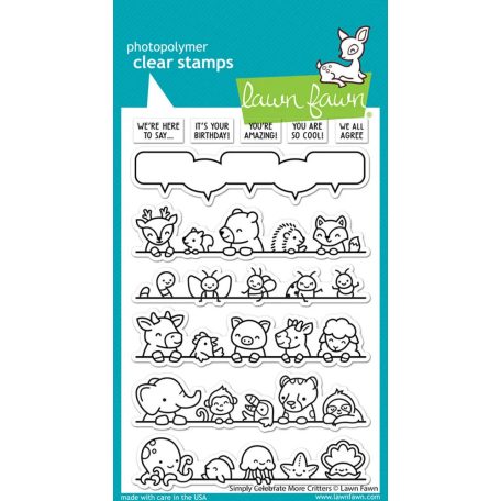 Lawn Fawn Szilikonbélyegző LF3164 - Simply Celebrate More Critters - Clear Stamps (1 csomag)